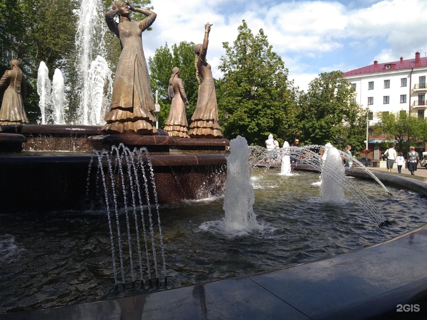 Уфа город достопримечательности фонтан семь девушек
