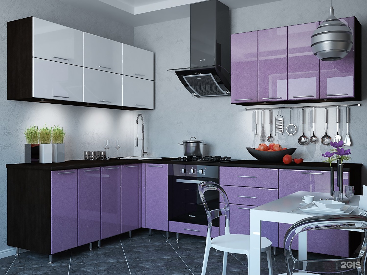 сочетание цвета в кухонной мебели