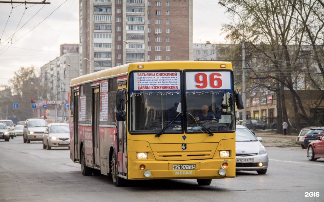 Карта автобус 96 новосибирск