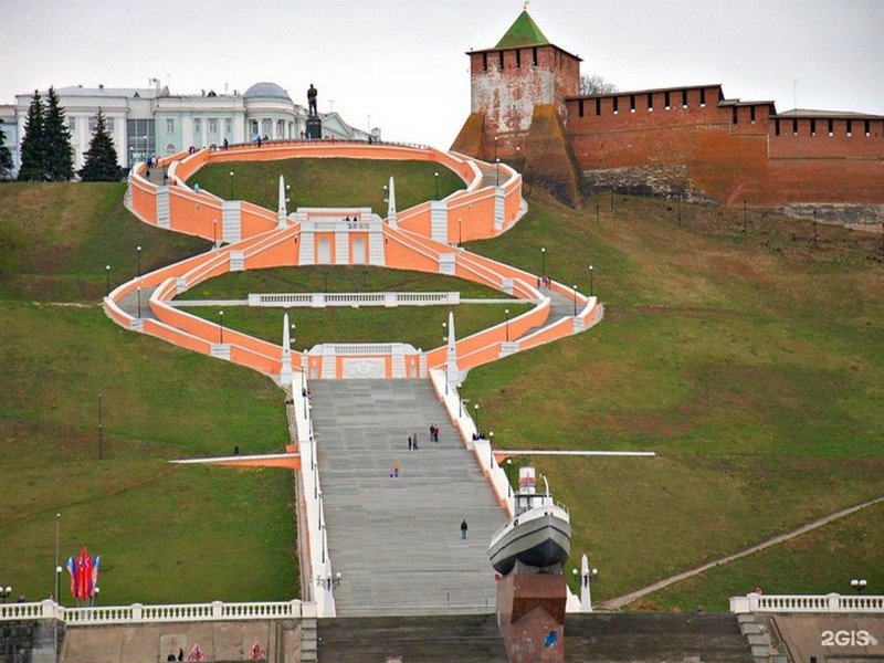 Как нарисовать чкаловскую лестницу нижний новгород